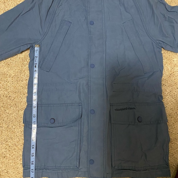 Vineyard Vines Classic Blue Hooded Raincoat - Picture 6 of 9